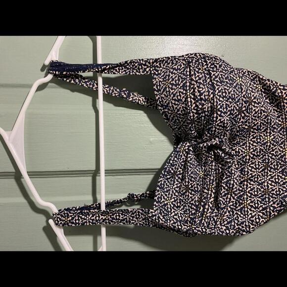 Nip Tuck Swimsuit  Navy with Pink patternOne Piece Size 4 - Picture 3 of 13